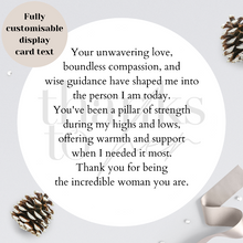 Load image into Gallery viewer, Personalised poem for bonus mum. Thank you message for person who is like a mother to you.
