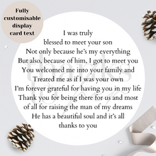 Load image into Gallery viewer, Personalised Christmas Gift for the Boyfriend's Mum "I was truly blessed..."