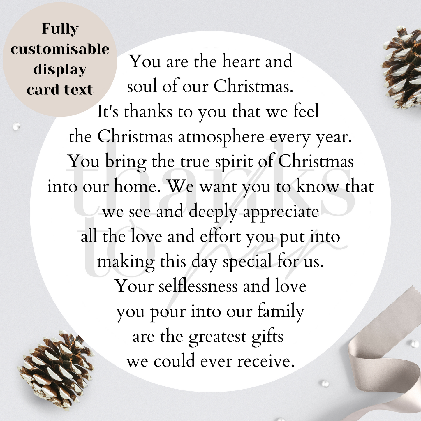 Personalised Christmas Gift for the Mum "You are the heart..."