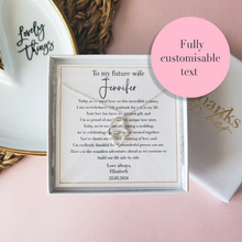 Load image into Gallery viewer, LGBTQ wedding gift for wife to be. PErsonalised gift on the wedding day.