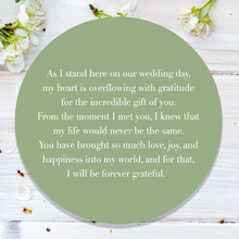 Load image into Gallery viewer, Personalised Gift for Bride to Be from the Groom "As I stand here..."