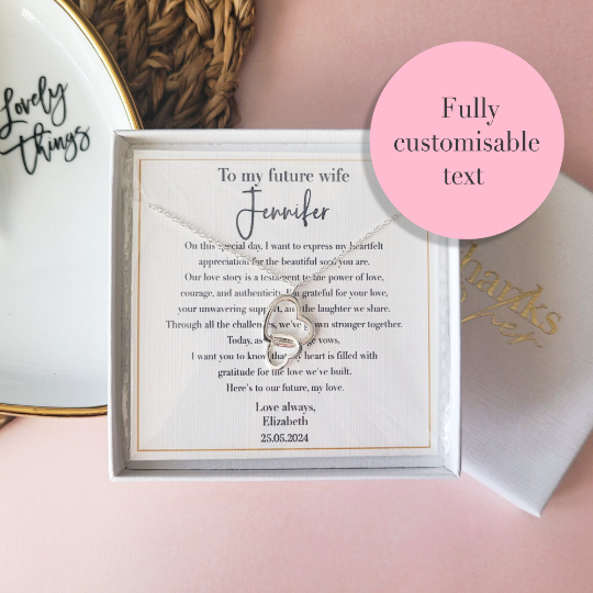 Personalised LGBTQ wedding gift for future wife