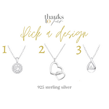 Load image into Gallery viewer, Personalised gift for bride to be from the groom. Sterling silver jewellery.