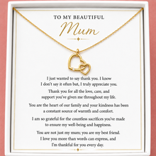Load image into Gallery viewer, Gift for Mum from Daughter – Thank You Mum Necklace – Birthday & Mother’s Day Gift