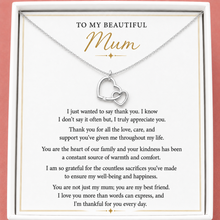 Load image into Gallery viewer, Gift for Mum from Daughter – Thank You Mum Necklace – Birthday & Mother’s Day Gift