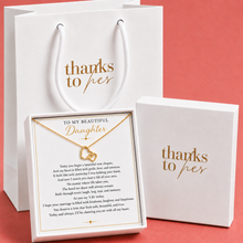 Load image into Gallery viewer, Meaningful Necklace for the Bride on Her Wedding Day – Two Hearts Necklace