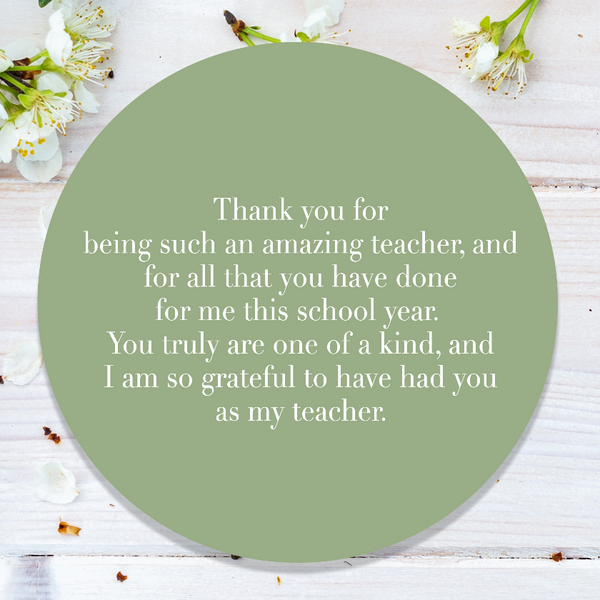 Personalised appreciation gift for teacher