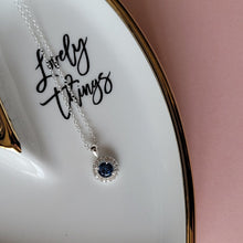 Load image into Gallery viewer, Something blue necklace gift for the bride from the mother of the bride.