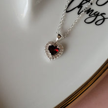 Load image into Gallery viewer, Classic heart necklace. sterling silver necklace with heart pendant.
