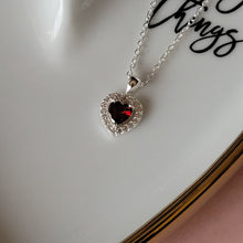Load image into Gallery viewer, Classic heart necklace. sterling silver necklace with heart pendant.