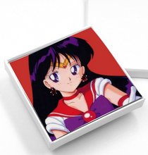 Load image into Gallery viewer, Sailor Mars Star Earrings | Red stars studs | Sailor Moon collection