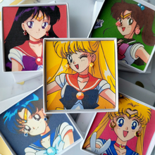 Load image into Gallery viewer, Sailor Venus Earrings | Round opal studs | Sailor Moon collection