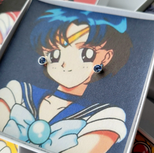 Load image into Gallery viewer, Sailor Mercury Earrings | Blue studs | Sailor Moon collection