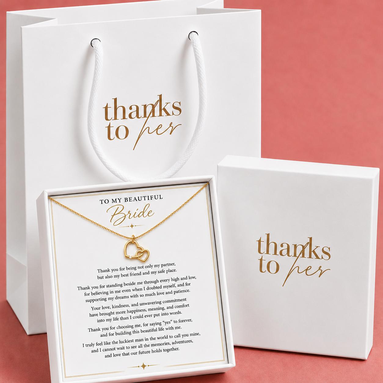 Bride Gift from Groom Necklace – Meaningful Wedding Day Gift for Your Bride