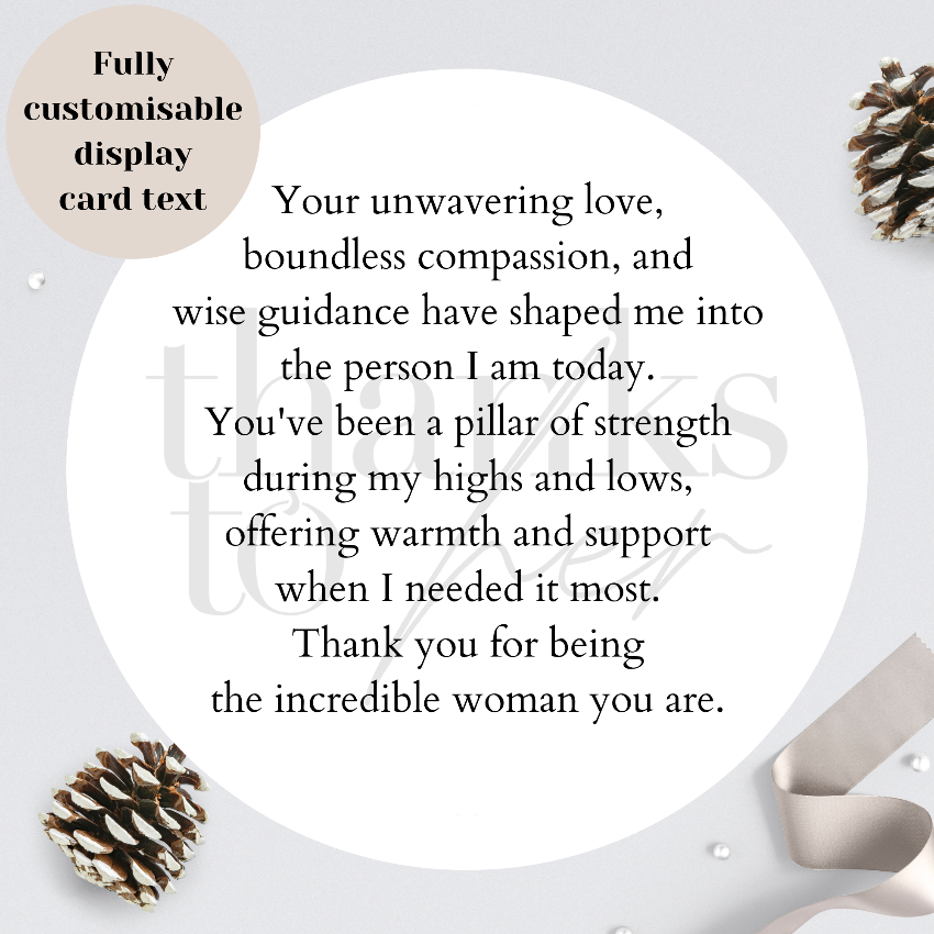 Personalised poem for bonus mum. Thank you message for person who is like a mother to you.