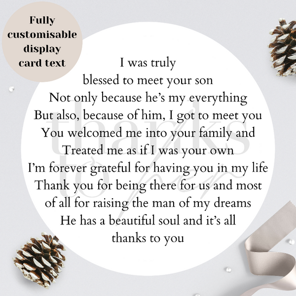 Personalised Christmas Gift for the Boyfriend's Mum "I was truly blessed..."