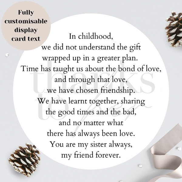 Personalised Christmas Gift for Sister "In childhood..."