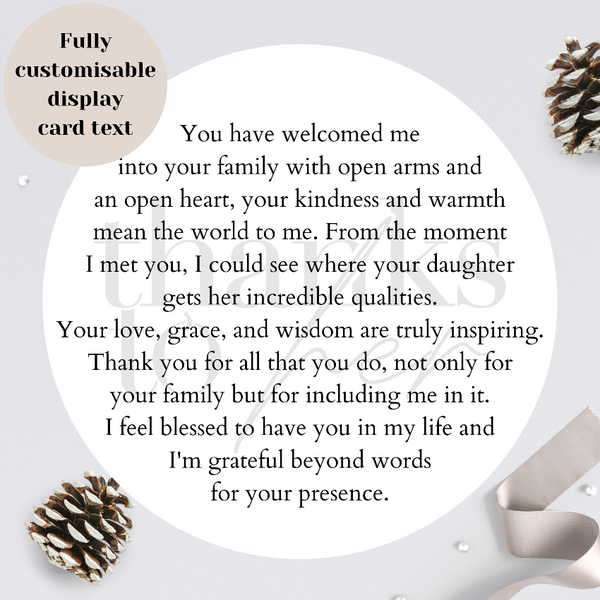 Personalised message. You can edit any part or the entire text to express your appreciation.