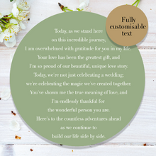 Load image into Gallery viewer, Personalised LGBTQ Wedding Gift for the Bride &quot;Today as we stand here...&quot;
