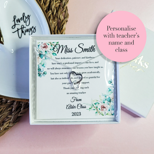 Personalised Teacher Gift "Your dedication, patience and kindness..."