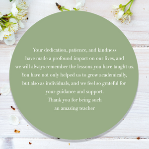 Personalised Teacher Gift "Your dedication, patience and kindness..."