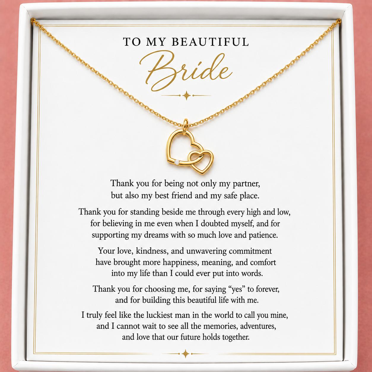 Bride Gift from Groom Necklace – Meaningful Wedding Day Gift for Your Bride