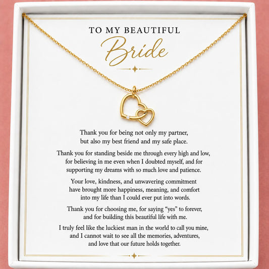 Bride Gift from Groom Necklace – Meaningful Wedding Day Gift for Your Bride
