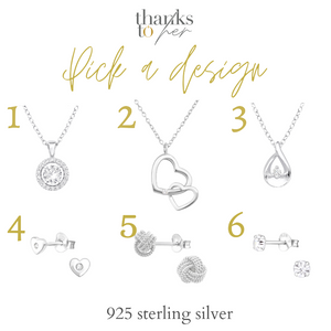 Pick a design of sterling silver jewellery  