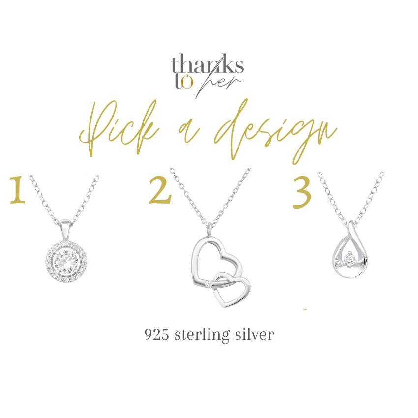 Personalised gift for bride to be from the groom. Sterling silver jewellery.