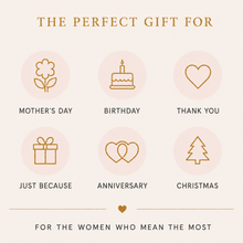 Load image into Gallery viewer, Icon set for various occasions with text 'The Perfect Gift For' on a light pink background.
