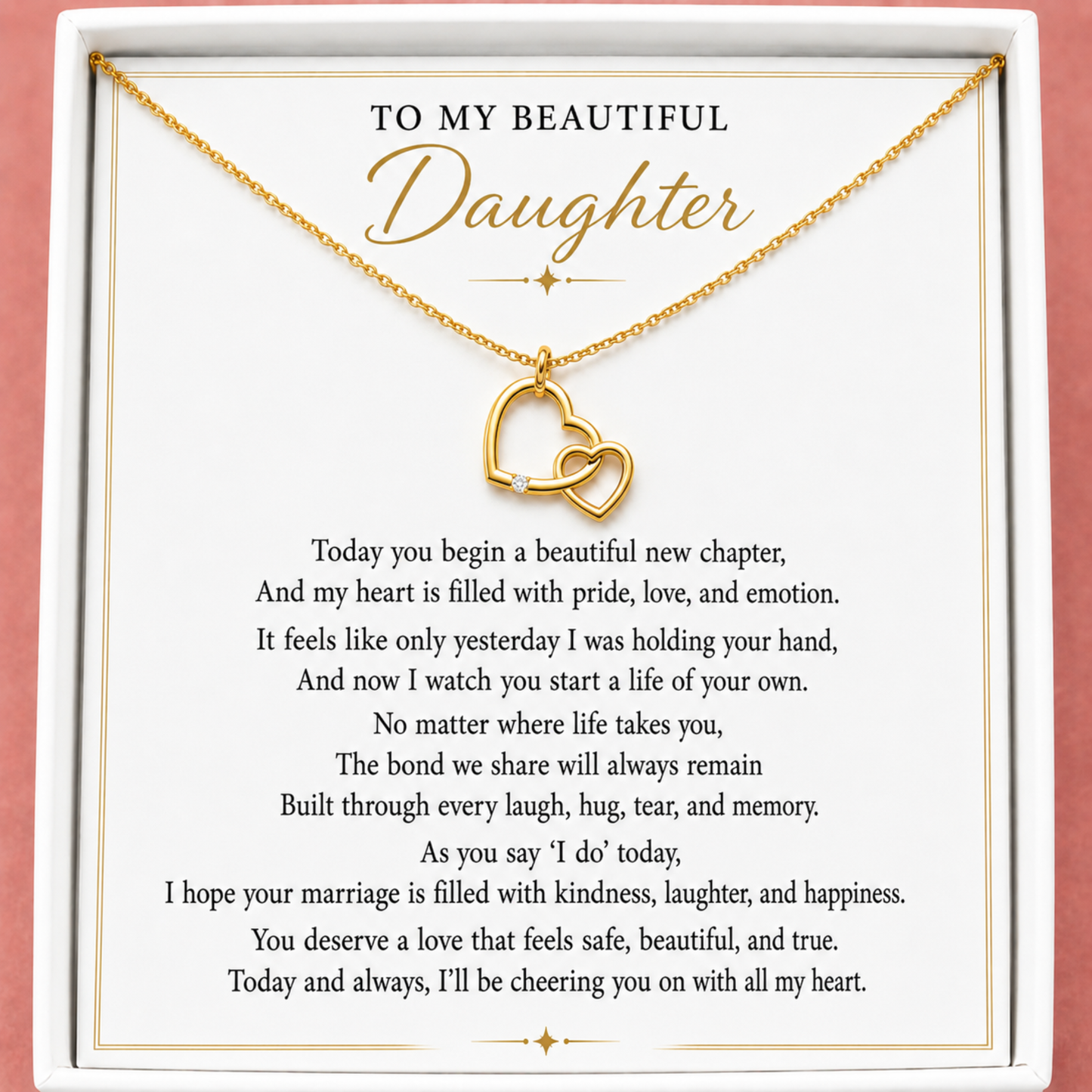 Meaningful Necklace for the Bride on Her Wedding Day – Two Hearts Necklace