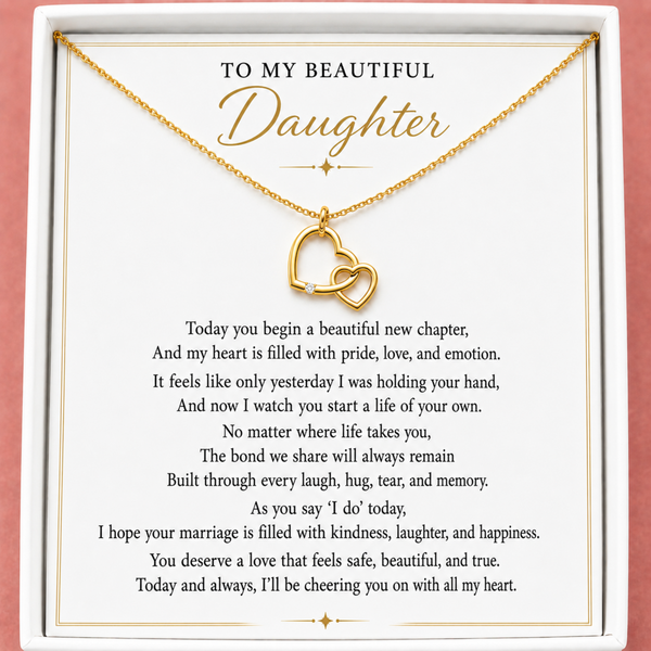 Meaningful Necklace for the Bride on Her Wedding Day – Two Hearts Necklace