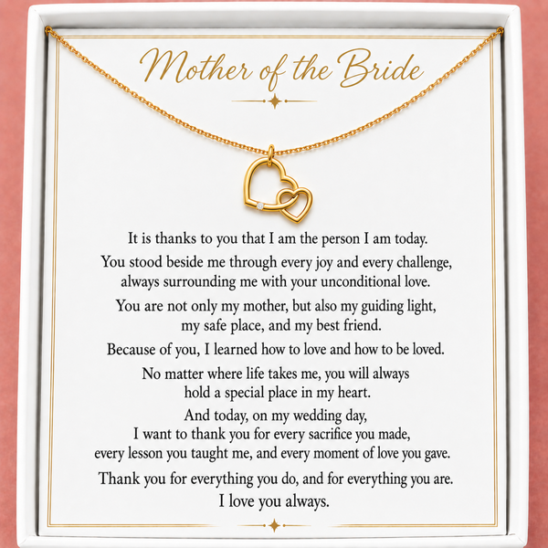 Meaningful Mother of the Bride Gift from Daughter – Wedding Day Necklace