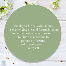 Load image into Gallery viewer, Personalised Teacher Gift &quot;Thank you for believing in me...&quot;
