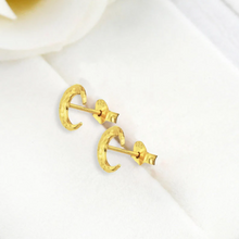 Load image into Gallery viewer, Sailor Moon Earrings | Gold plated Moon studs | Sailor Moon collection
