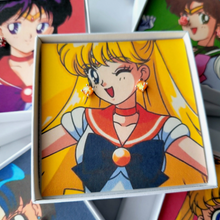 Load image into Gallery viewer, Sailor Venus Earrings | Round opal studs | Sailor Moon collection
