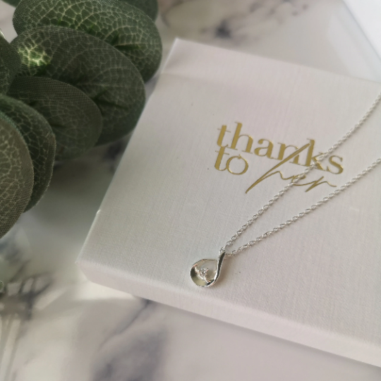 Wedding gift for mother of the bride | Drop necklace