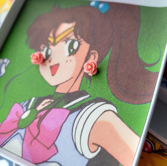 Sailor Jupiter Rose Earrings | Rose stud earrings | Sailor Moon collection