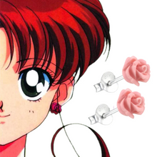 Load image into Gallery viewer, Sailor Jupiter Rose Earrings | Rose stud earrings | Sailor Moon collection
