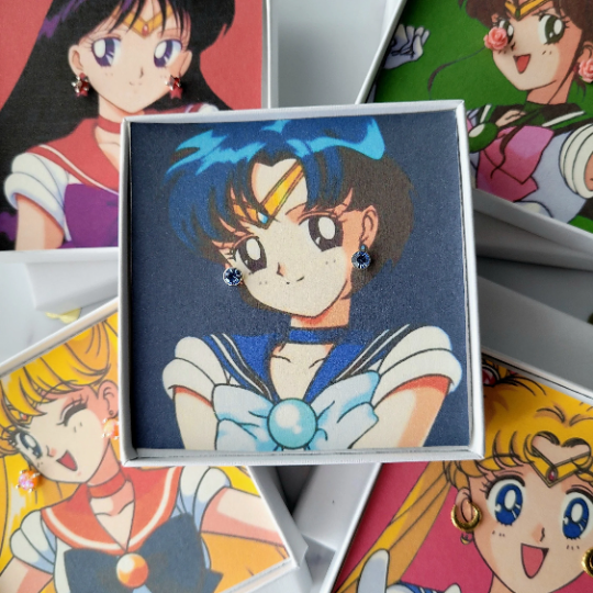 Sailor Mercury Earrings | Blue studs | Sailor Moon collection