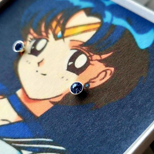 Sailor Mercury Earrings | Blue studs | Sailor Moon collection