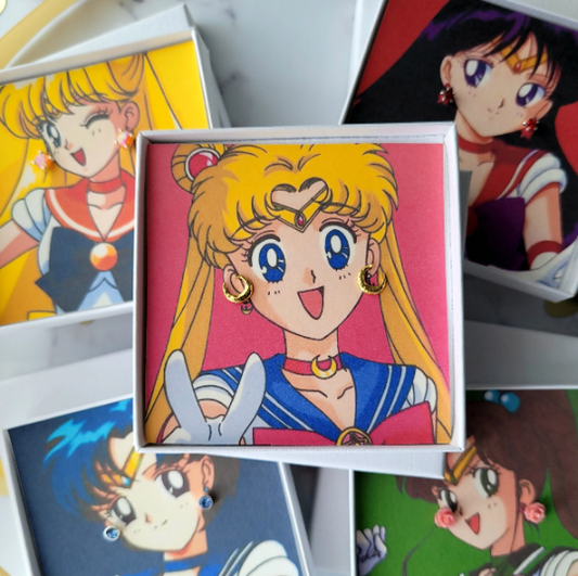 Sailor Moon Earrings | Gold plated Moon studs | Sailor Moon collection